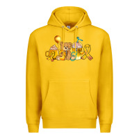 Lemon childhood cancer ribbon and coffee cups Premium Hoodie - AdoDesignShop