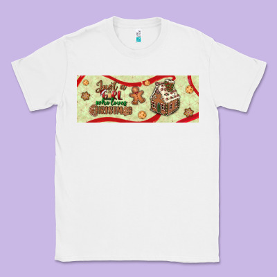 Just A Girl Who Loves Christmas Classic Tee Designed By Bundleandbundleshop