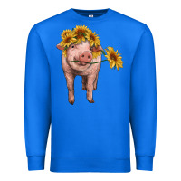 True Royal pig with sunflowers Premium Sweatshirt - RanaPortraitStore