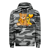 Slate Camo childhood cancer and cancer ribbon Premium Hoodie - AdoDesignShop