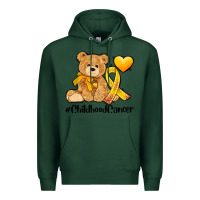 Sports Green childhood cancer and cancer ribbon Premium Hoodie - AdoDesignShop