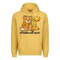 Antique Gold childhood cancer and cancer ribbon Premium Hoodie - AdoDesignShop