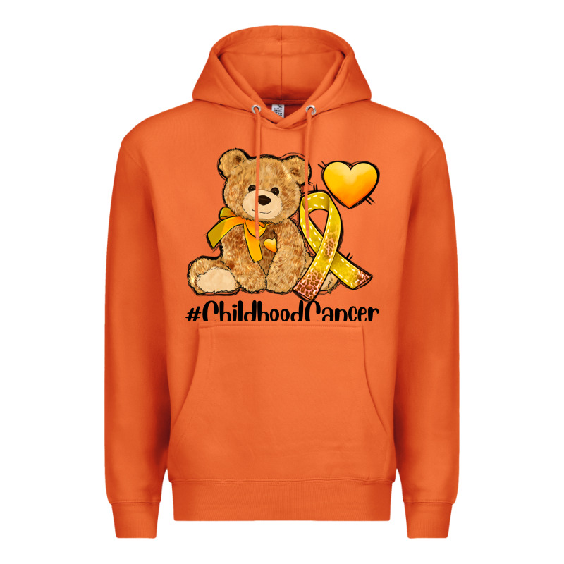Childhood Cancer And Cancer Ribbon Premium Hoodie by AdoDesignShop | Teevron