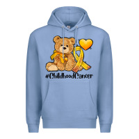 Colony Blue childhood cancer and cancer ribbon Premium Hoodie - AdoDesignShop