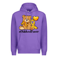 Purple childhood cancer and cancer ribbon Premium Hoodie - AdoDesignShop
