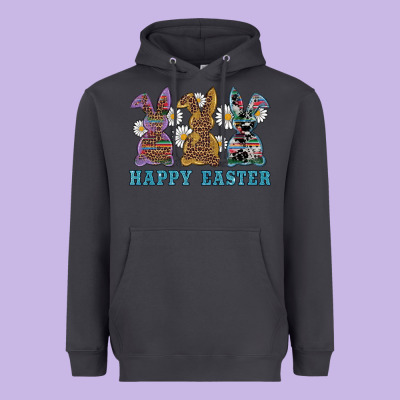Heavyweight Hoodie easter western bunnys happy easter