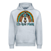 Heather Grey he has risen rainbow Urban Hoodie - AdoDesignShop