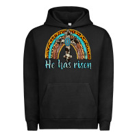 Pigment Black he has risen rainbow Urban Hoodie - AdoDesignShop
