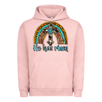 Pigment Salmon he has risen rainbow Urban Hoodie - AdoDesignShop