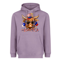 Lavender moorica with cow billie wilder Heavyweight Hoodie - texasbilliewilder