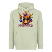 Matcha moorica with cow billie wilder Heavyweight Hoodie - texasbilliewilder