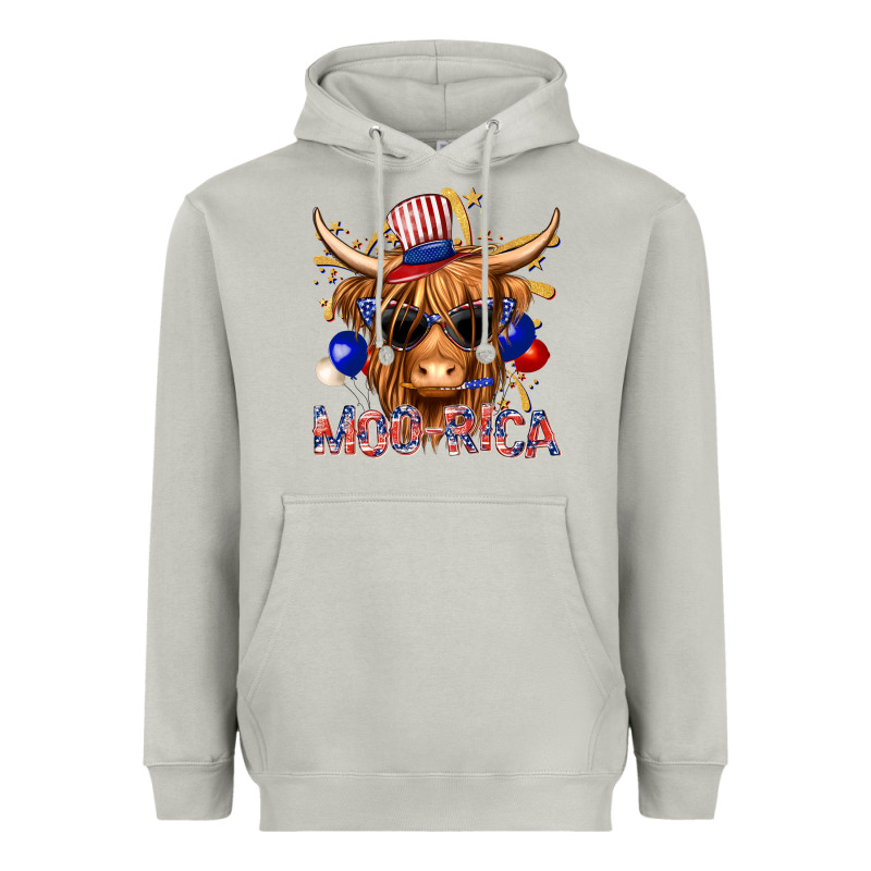 Moorica With Cow Billie Wilder Heavyweight Hoodie by texasbilliewilder | Teevron