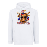 White moorica with cow billie wilder Heavyweight Hoodie - texasbilliewilder