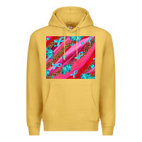 Antique Gold cancer boxing gloves and cancer ribbon Premium Hoodie - AdoDesignShop