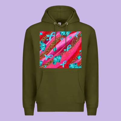 Cancer Boxing Gloves And Cancer Ribbon Premium Hoodie Designed By Adodesignshop