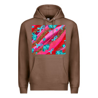 Chestnut cancer boxing gloves and cancer ribbon Premium Hoodie - AdoDesignShop