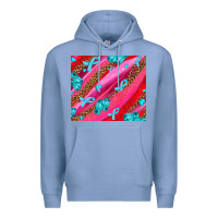 Colony Blue cancer boxing gloves and cancer ribbon Premium Hoodie - AdoDesignShop