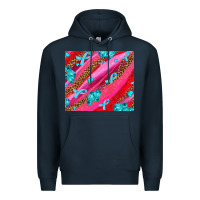 Navy cancer boxing gloves and cancer ribbon Premium Hoodie - AdoDesignShop