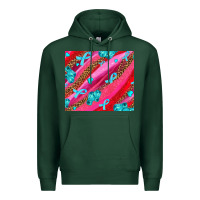 Sports Green cancer boxing gloves and cancer ribbon Premium Hoodie - AdoDesignShop