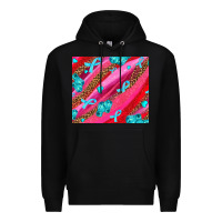 Black cancer boxing gloves and cancer ribbon Premium Hoodie - AdoDesignShop