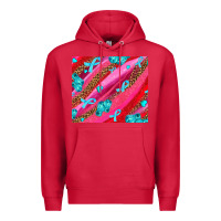 Cardinal cancer boxing gloves and cancer ribbon Premium Hoodie - AdoDesignShop