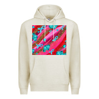 Oatmeal Heather cancer boxing gloves and cancer ribbon Premium Hoodie - AdoDesignShop