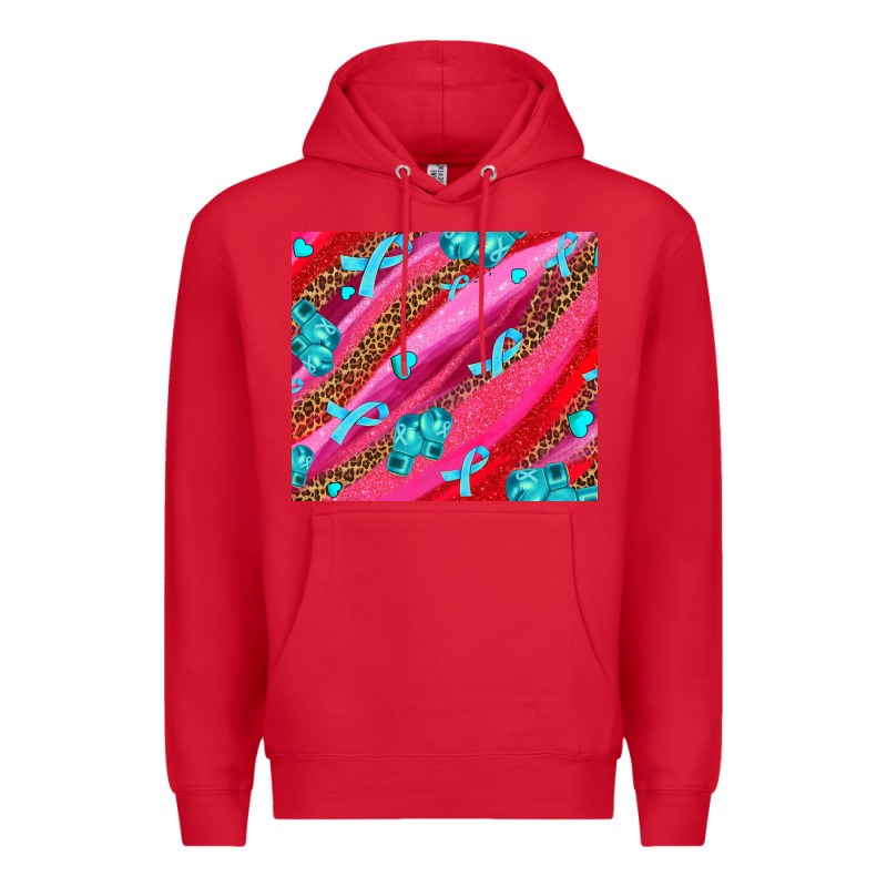 Cancer Boxing Gloves And Cancer Ribbon Premium Hoodie by AdoDesignShop | Teevron