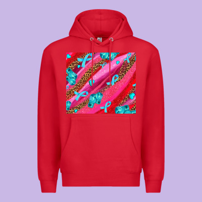Cancer Boxing Gloves And Cancer Ribbon Premium Hoodie Designed By Adodesignshop