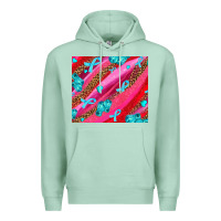 Seafoam cancer boxing gloves and cancer ribbon Premium Hoodie - AdoDesignShop
