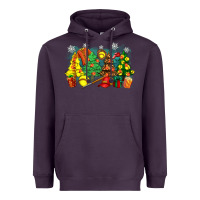 Plum christmas trees with softball Heavyweight Hoodie - Zillion Design Studio