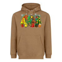 Toasted Coconut christmas trees with softball Heavyweight Hoodie - Zillion Design Studio