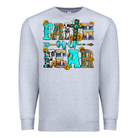 Heather Grey faith over fear Premium Sweatshirt - Zillion Design Studio