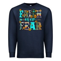 Navy faith over fear Premium Sweatshirt - Zillion Design Studio