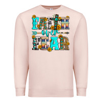 Pale Pink faith over fear Premium Sweatshirt - Zillion Design Studio