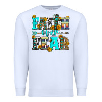 White faith over fear Premium Sweatshirt - Zillion Design Studio