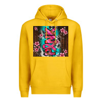 Lemon western pattern pink with floral cancer ribbon Premium Hoodie - AdoDesignShop
