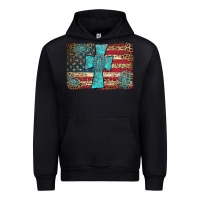 Black flag and turquoise cross Urban Hoodie - AdoDesignShop