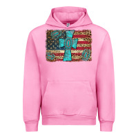 Fuchsia Pink flag and turquoise cross Urban Hoodie - AdoDesignShop