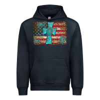 Navy flag and turquoise cross Urban Hoodie - AdoDesignShop