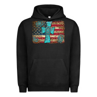 Pigment Black flag and turquoise cross Urban Hoodie - AdoDesignShop