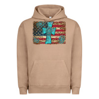 Pigment Burro flag and turquoise cross Urban Hoodie - AdoDesignShop