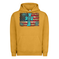 Pigment Peanut Butter flag and turquoise cross Urban Hoodie - AdoDesignShop