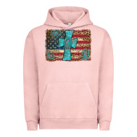 Pigment Salmon flag and turquoise cross Urban Hoodie - AdoDesignShop