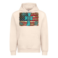Sandshell flag and turquoise cross Urban Hoodie - AdoDesignShop