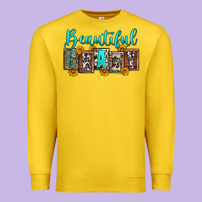 Beautiful Crazy Premium Sweatshirt Designed By Zillion Design Studio