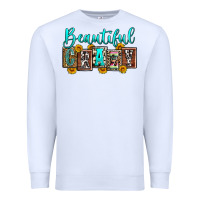 White beautiful crazy Premium Sweatshirt - Zillion Design Studio