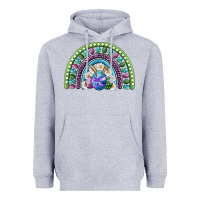 Heather Grey easter rainbow Heavyweight Hoodie - RanaPortraitStore