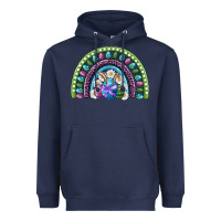Navy easter rainbow Heavyweight Hoodie - RanaPortraitStore