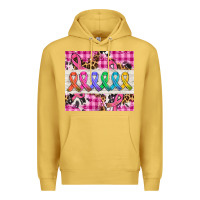 Antique Gold western colorfull cancer ribbon Premium Hoodie - AdoDesignShop