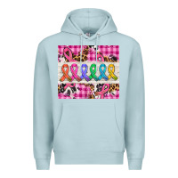 Blue Mist western colorfull cancer ribbon Premium Hoodie - AdoDesignShop